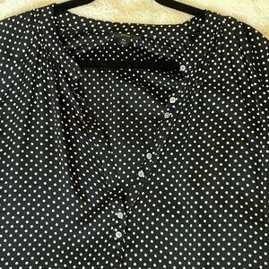 J Crew Polka Dot Tunic Top, XL